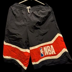 NBA Men's Black and Red Athletic Shorts